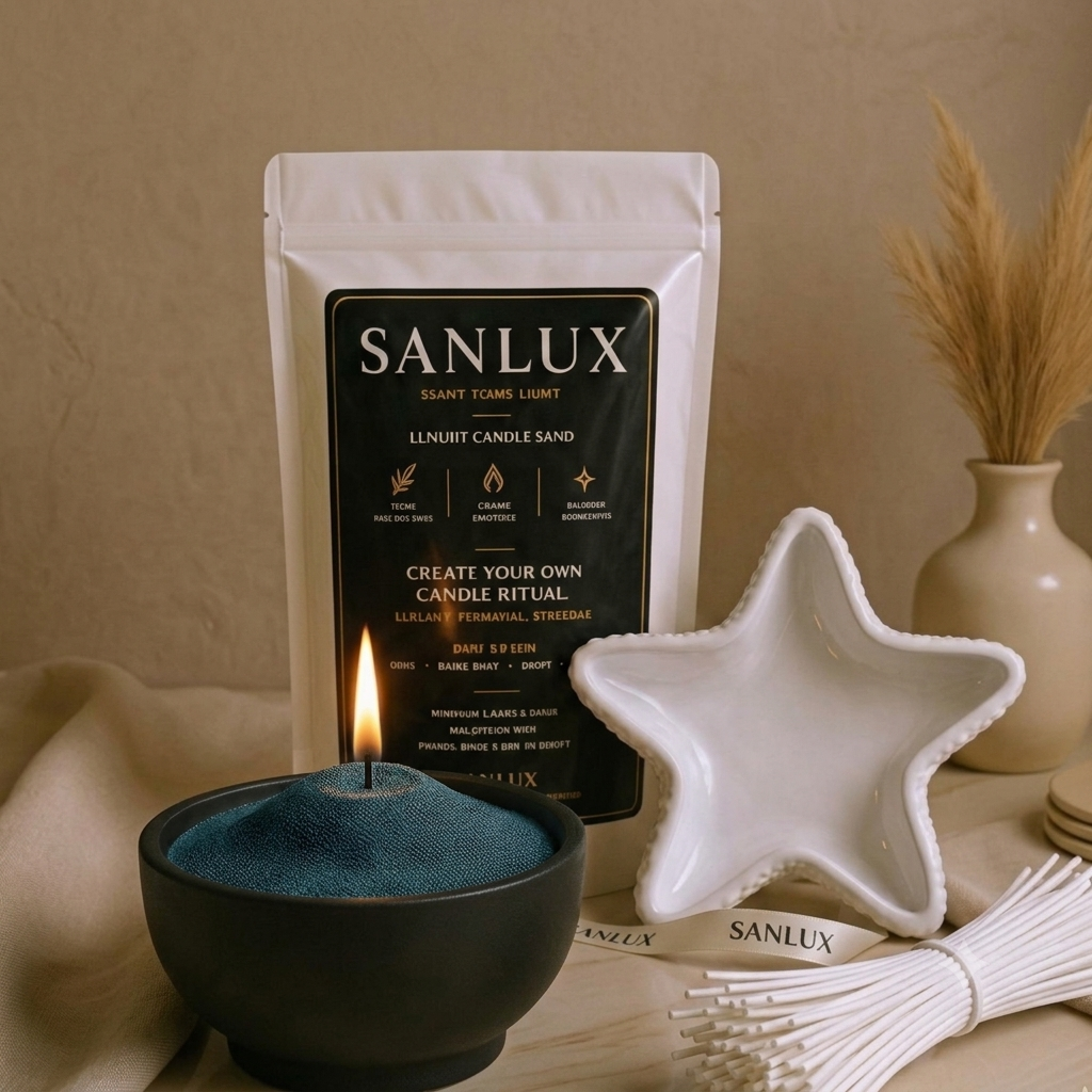 SANLUX Luxury Marble Set – Candle Gift Set with Marble Holder