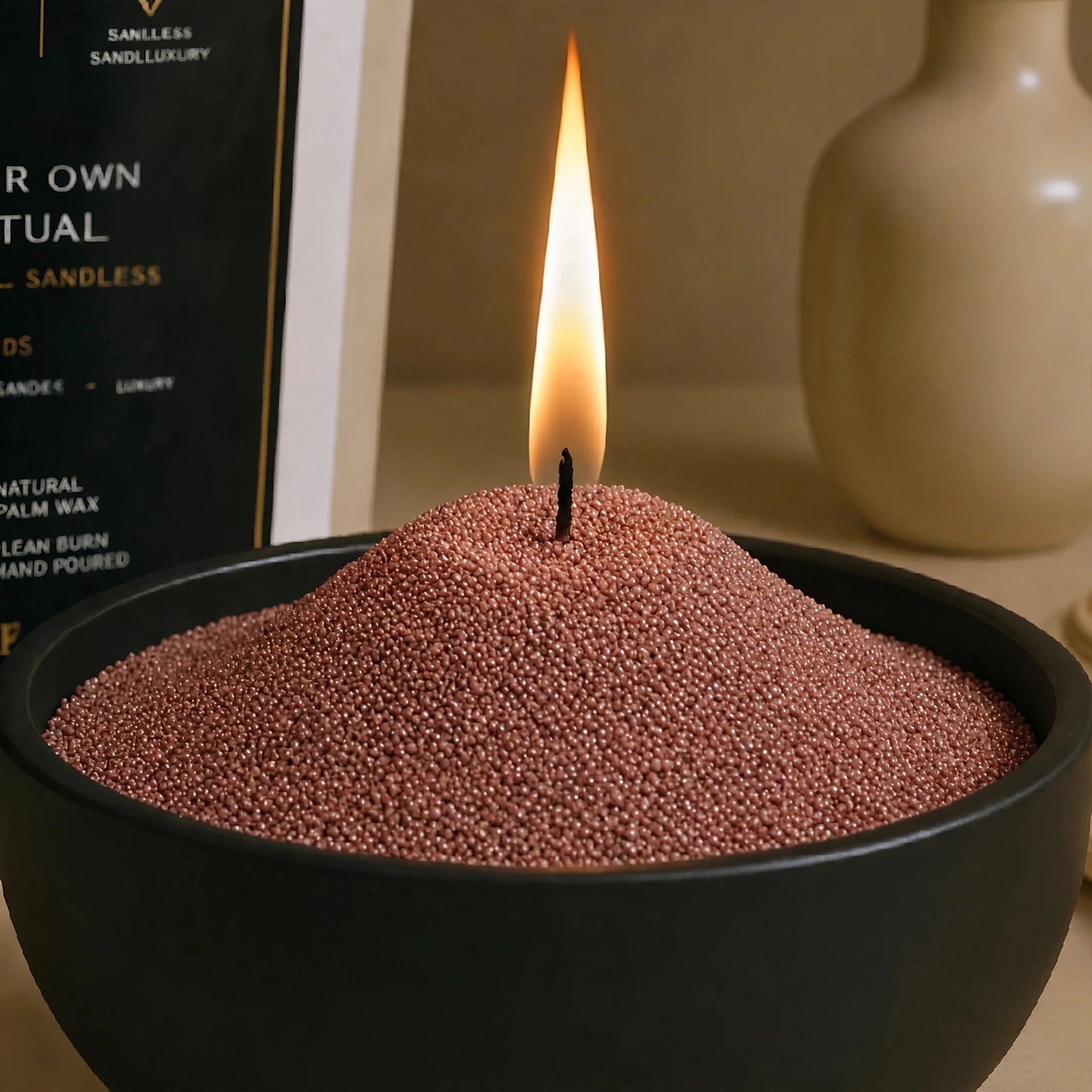 SANLUX Cozy Starter Set – Sand Candle Gift Set with Holder